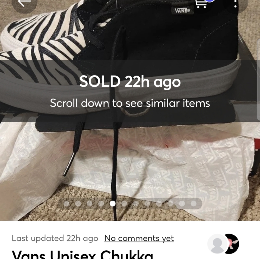 Vans Unisex (M7.5/W9.0) Off-the-Wall Zebra Lace-Up Sneakers Black and Whit